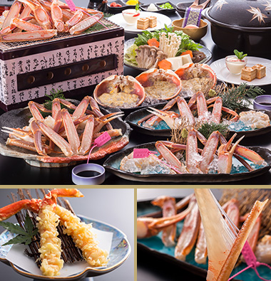 極上活松葉ガニ100%コース